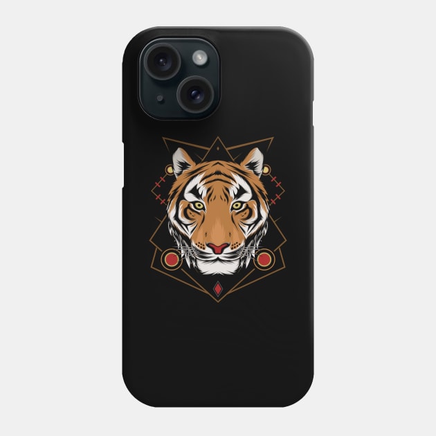 The Tiger Face Phone Case by AGORA studio