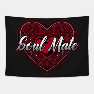 Soul Mate Red Heart Valentine Tapestry