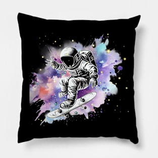 Skateboard Nebula Pillow