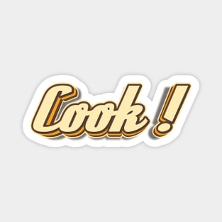 Cook! typography Magnet