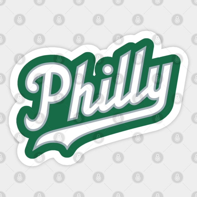 Philadelphia Eagles Retro Script Logo - Sticker