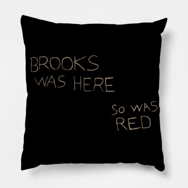 the shawshank redemption (carved letters) Pillow by Moonsong