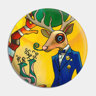 Portrait of my deer friend and his friends Pin