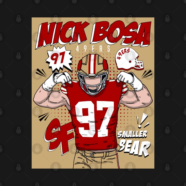 Nick Bosa Comic Style Art by Luna Illustration