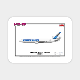 McDonnell Douglas MD-11F - Western Global Airlines (Art Print) Magnet