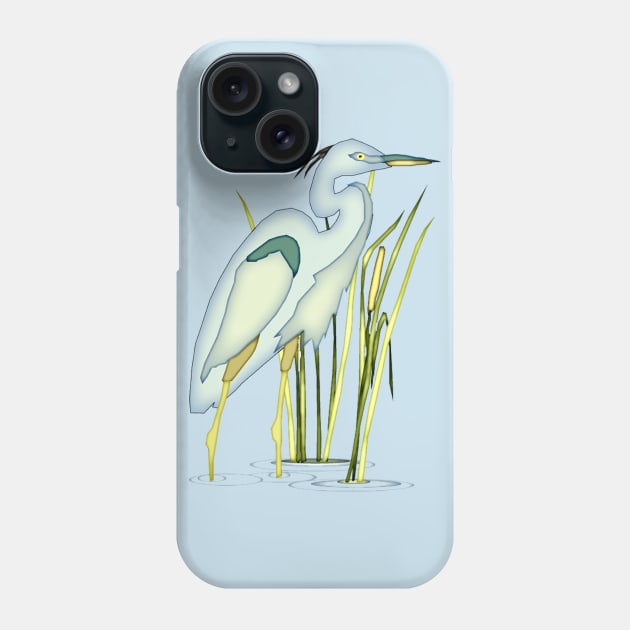 Heron in the Reeds Phone Case by Izmet