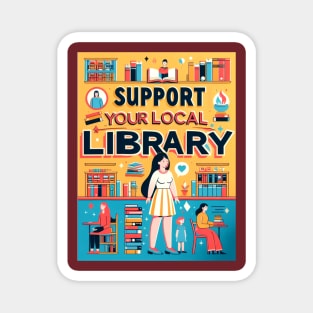 Support your local Library Magnet