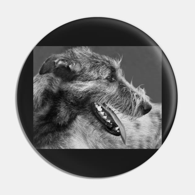 Irish Wolfhound Portrait Pin by LaurieMinor