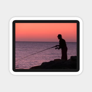 The Lonely Fisherman Magnet