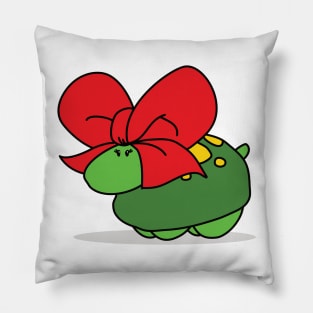 Super Cute Turtle with a Big Bow Pillow