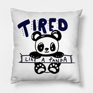 Tired Like a Panda Cute Panda Pillow