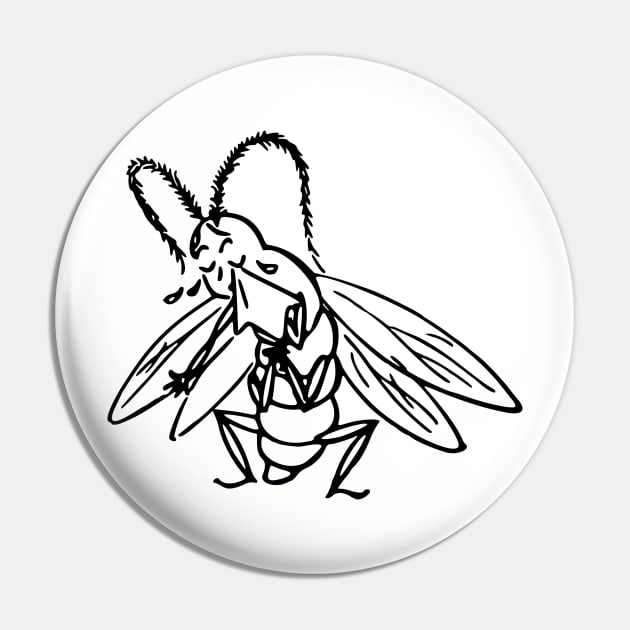 Crying Bug Pin by linesdesigns