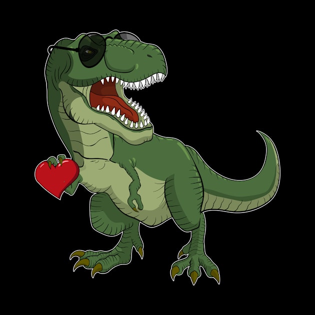 T-Rex Dinosaur Dino Heart I Boys Valentines Day by 2blackcherries