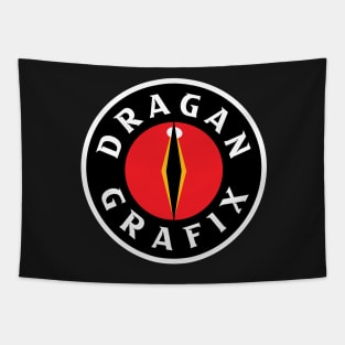 DRAGAN GRAFIX Online Marketing Dragon's Eye Logo Design Tapestry