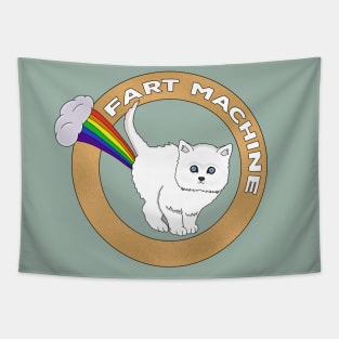 Fart Machine - Funny Cat Rainbow Tapestry