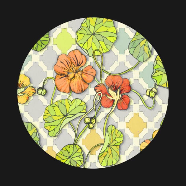 Climbing Nasturtiums in Lemon, Lime and Tangerine by micklyn