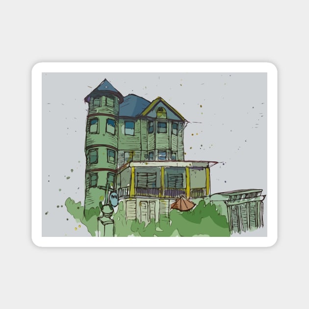 Green house from Mackinac Island Magnet by WelshDesigns