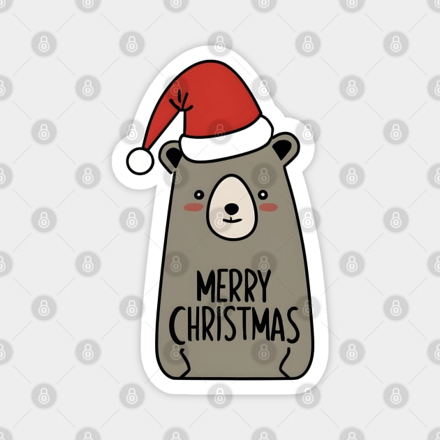 Bear Christmas Magnet by NomiCrafts