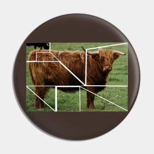 Brown Scottish Highland Cow Pin