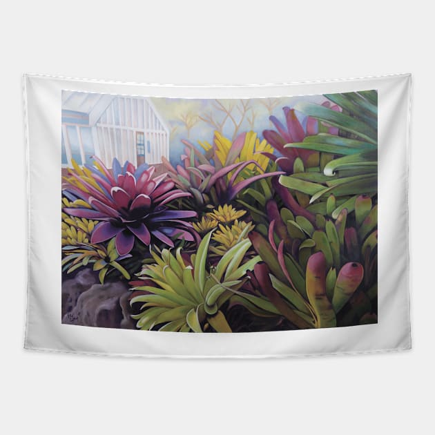 Preying in the Bromeliads Tapestry by artbyelly