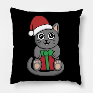 Meowy Christmas Cat Pillow