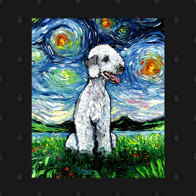 Bedlington Terrier Night by sagittariusgallery