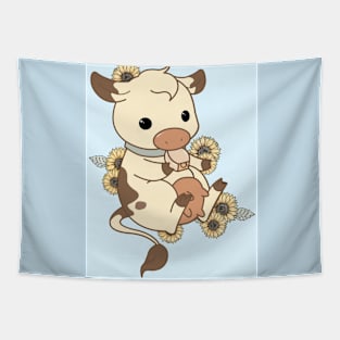 Sunflower Cow Tapestry