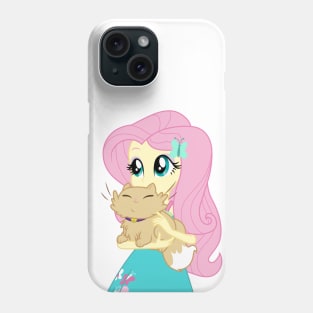 Fluttershy with a cat Phone Case