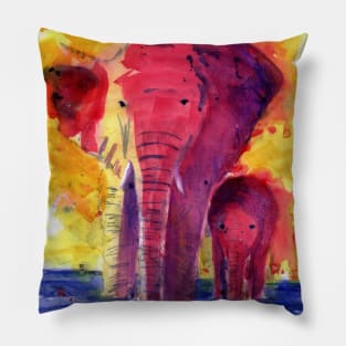 Mom and Me Elephant Parade Pillow