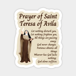 Prayer of Saint Teresa of Avila Magnet