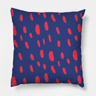 Red Dotted Pattern Design Pillow