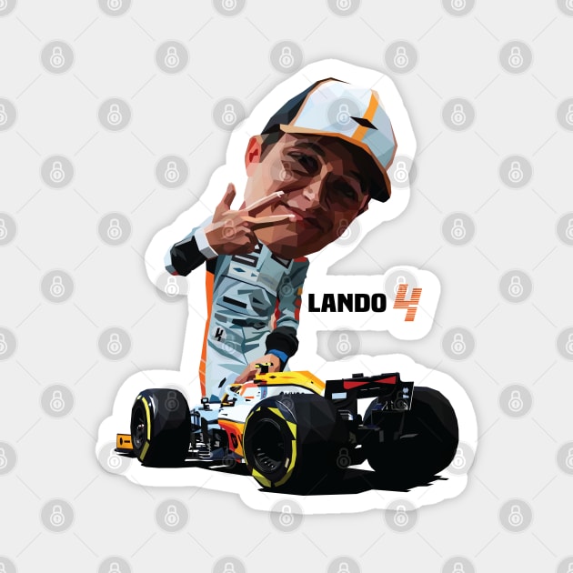 Tooned Lando Norris Magnet by pxl_g