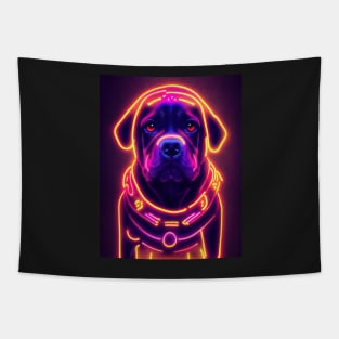 Dog Halloween Neon T-Shirt Tapestry