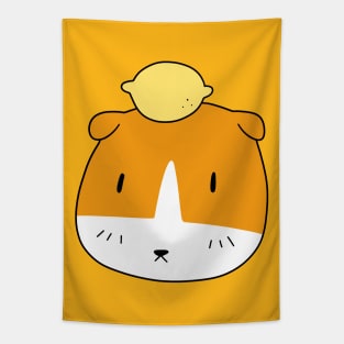 Lemon Guinea Pig Face Tapestry