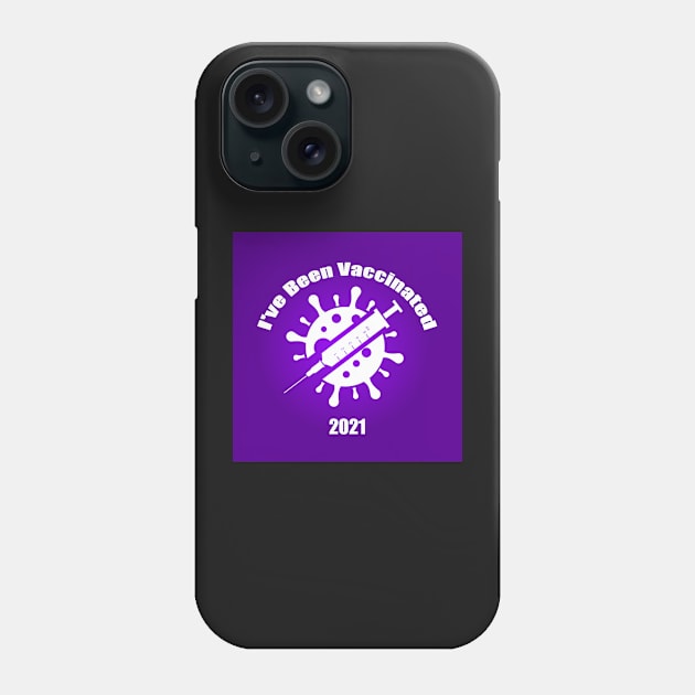 I've Been Vaccinated Purple Phone Case by Atteestude