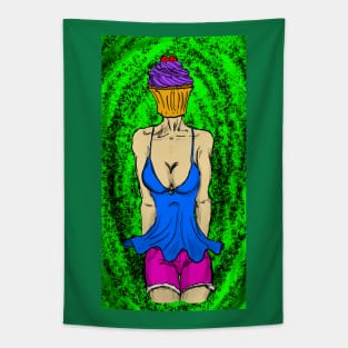 Cupcake Woman Tapestry