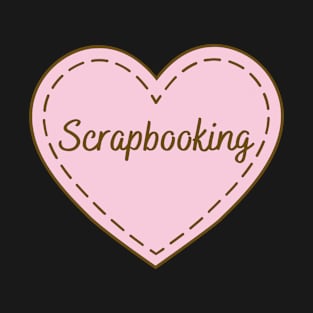 I Love Scrapbooking Simple Heart Design T-Shirt