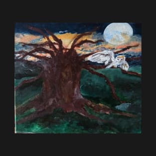 Under the Blue Moon Fantasy Painting T-Shirt