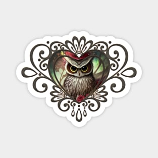 Beautiful Owl the Bird of the Night Magnet