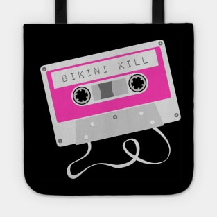 Bikini Kill Riot Grrrl White Cassette Tote