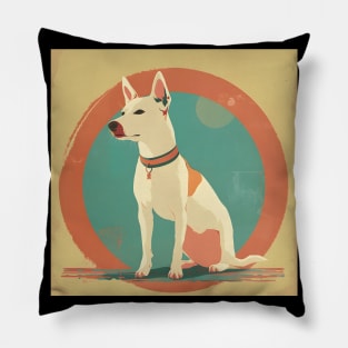 Canaan Dog in 80's Pillow