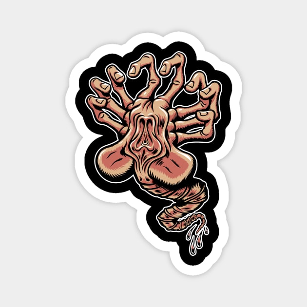 Screaming Facehugger - Sci Fi Horror Magnet by Nemons