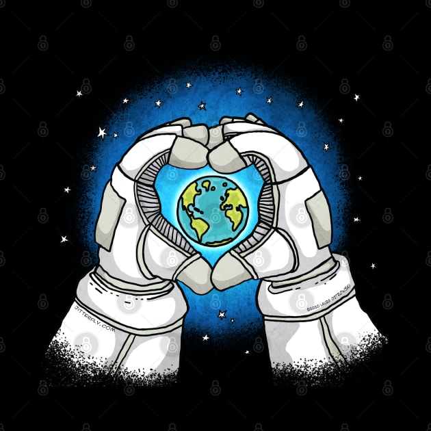 Astronaut Loves Earth by Jitterfly