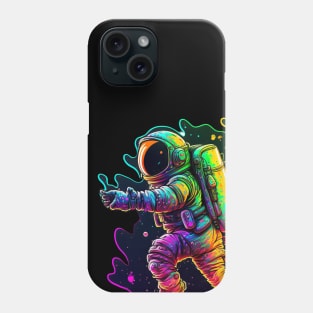 Colorful Astronaut in Space 3D Sticker #12 Phone Case