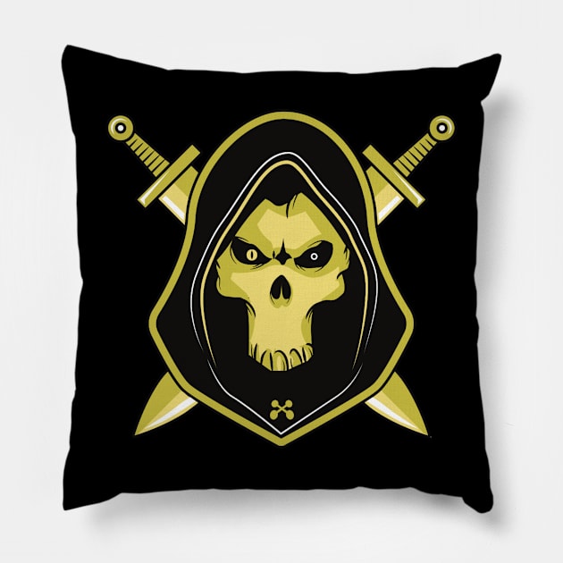 not a warrior skull Pillow by DeviAprillia_store