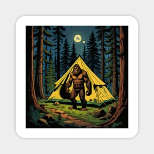 Bigfoot In The Campsite Magnet