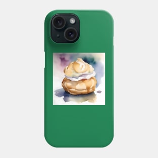 National Cream Puff Day- January 2 - Watercolor Phone Case