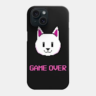 Game Over Retro 8-bit Cat Phone Case