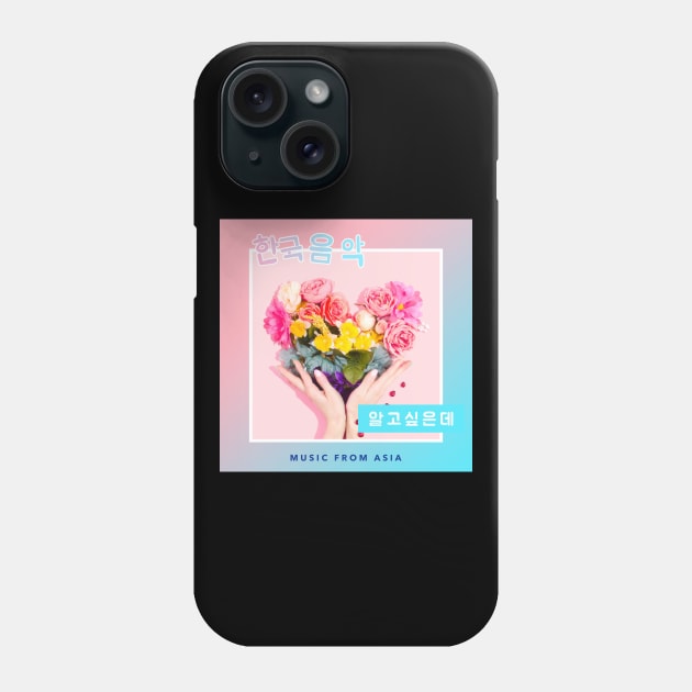 Korean music album cover with flowers "I want to know" Phone Case by BTSKingdom