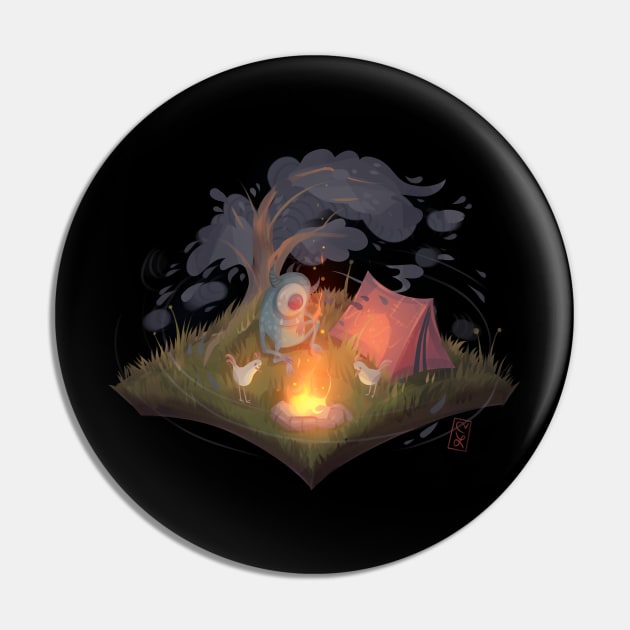 Camping Monster Pin by Claire Lin